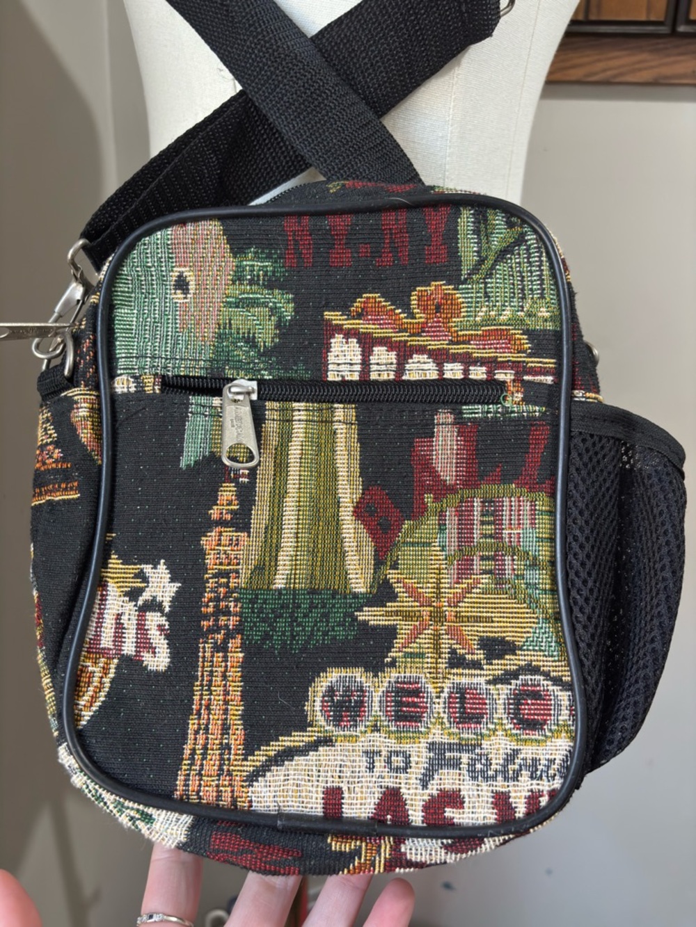 Vintage Crossbody Purse Bag Lot Beaded Leather Tapestry Casino Evening - Picture 9 of 16